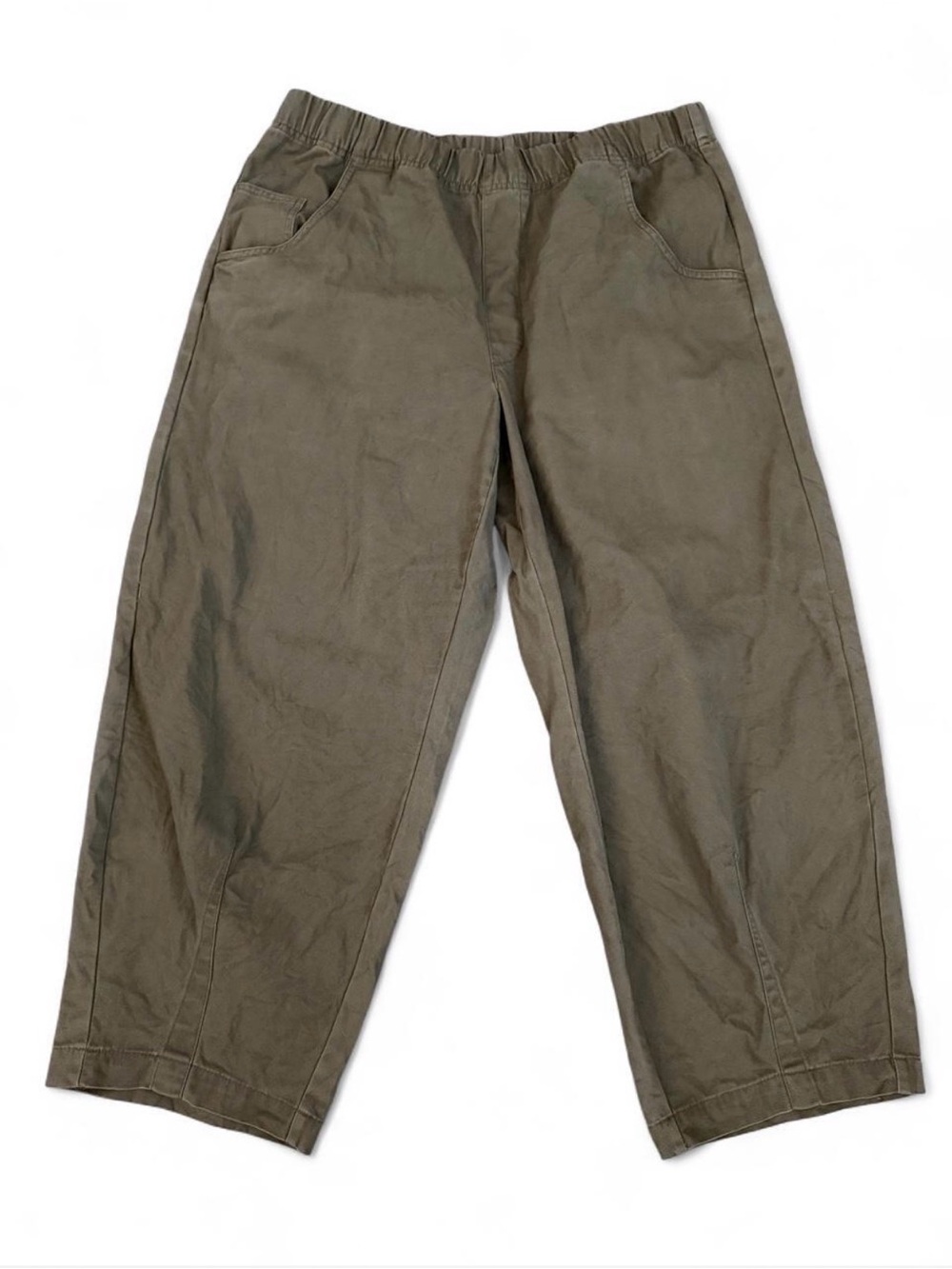 Women’s Khaki Green Barrel Pants